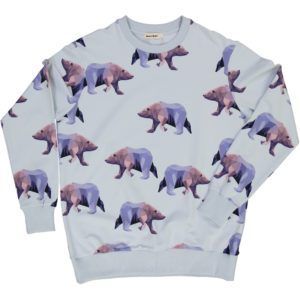 organic cotton adult sweater with icebear print